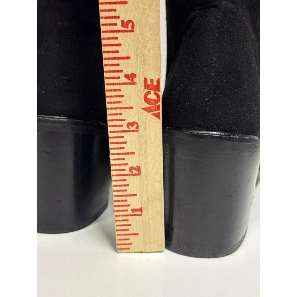 Seychelles Tall Women's Boot Black Heeled Zipper Over Knee High Classic Size 6